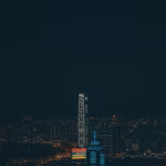 Rascacielos de Hong Kong asociados al comercio tecnológico asiático