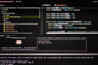 Editor de código en una pantalla para ilustrar modelos abiertos de IA