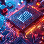 Ilustración de un microchip para cargas de inteligencia artificial