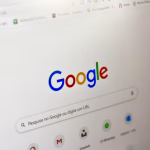 Pantalla con la página de búsqueda de Google