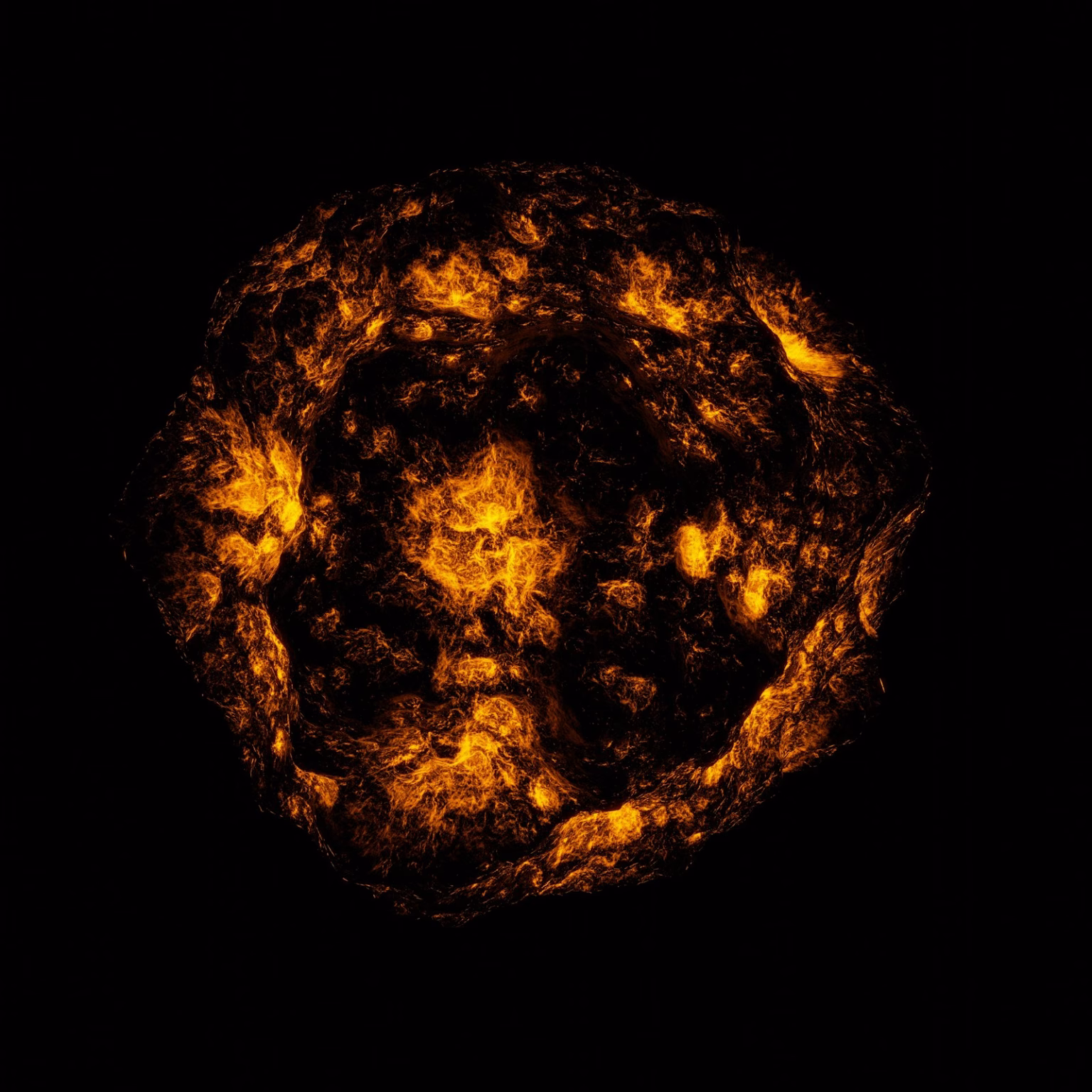 Imagen abstracta de energía incandescente asociada a fusión nuclear