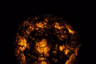 Imagen abstracta de energía incandescente asociada a fusión nuclear