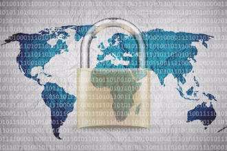 Concepto visual de ciberseguridad y protección de datos personales