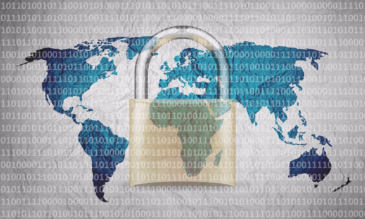Concepto visual de ciberseguridad y protección de datos personales