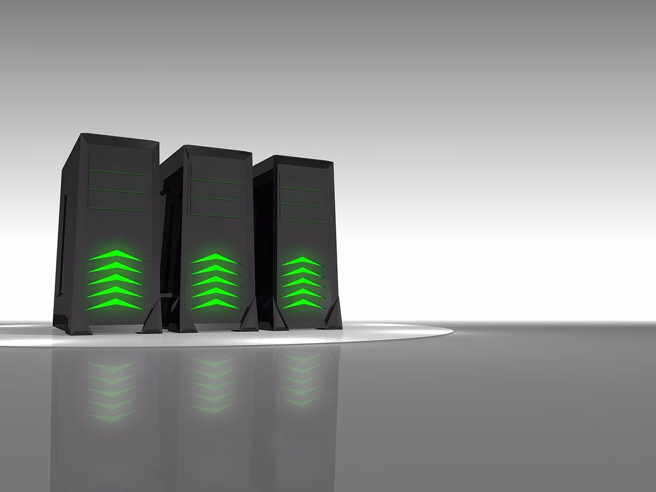 Servidores en un centro de datos que procesan información financiera