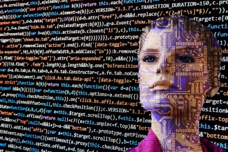 Representación de inteligencia artificial para ilustrar descubrimiento de fármacos con IA