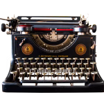 Máquina de escribir clásica, imagen temática para autores, edición y derechos de autor ante la IA.