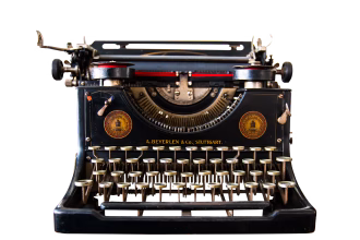 Máquina de escribir clásica, imagen temática para autores, edición y derechos de autor ante la IA.