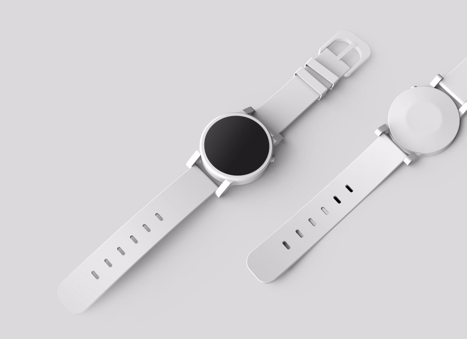 Reloj inteligente y accesorios sobre una mesa, imagen asociada a wearables y salud digital.